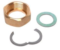 Backnut, circlip & fibre washer  DN12