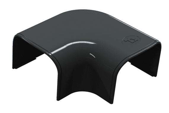 Secon Trade Line Flat Elbow Black Trunking