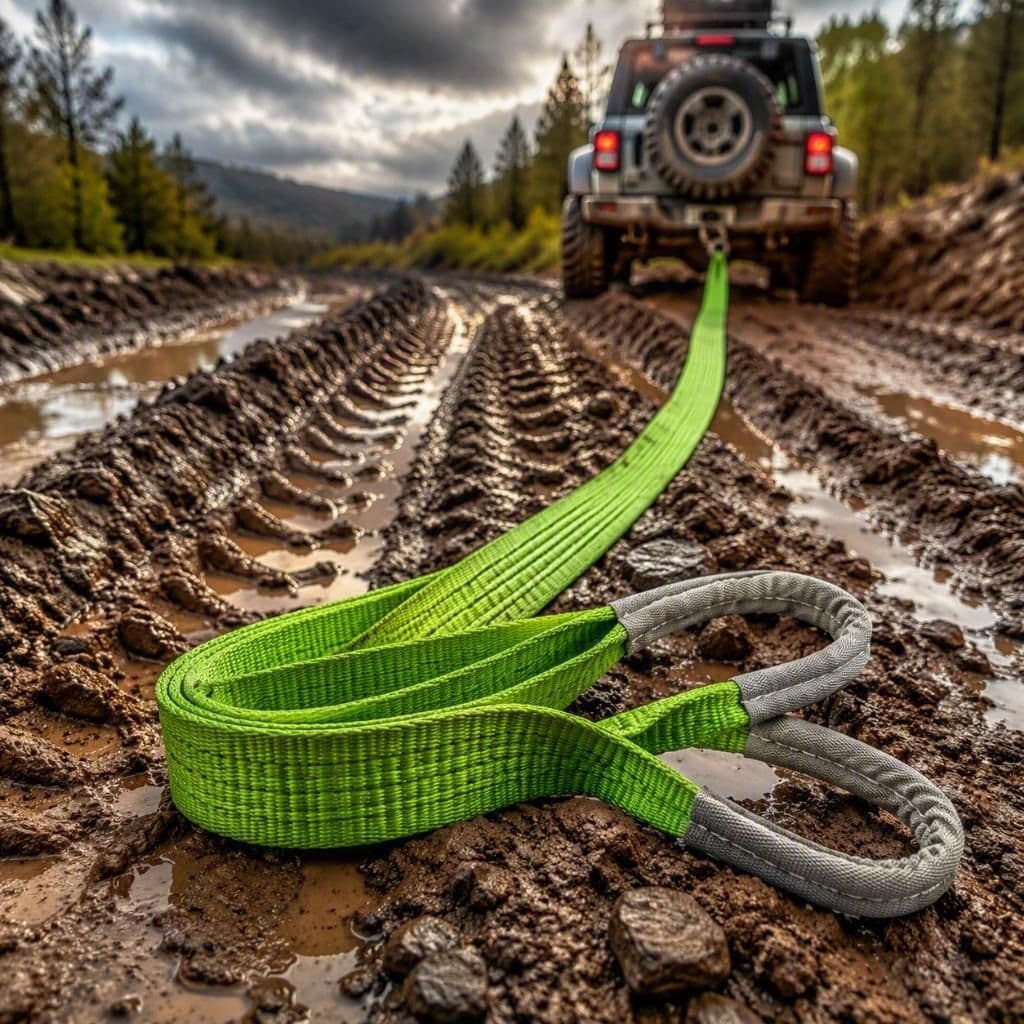 BACK IN STOCK - Recovery Tow Strap Hi Vis Heavy Duty 12 Ton