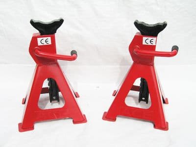 2 Ton, Heavy Duty, Ratchet Axle Jack Stands, 1 Pair - Car / Van / 4x4 / Vehicle
