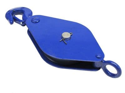 0.25 Ton 75MM London Pattern Pulley Block With Safety Hook - 12MM Wire Rope Safety Lifting Tested