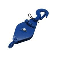 0.25 Ton 75MM London Pattern Snatch Block With Safety Hook - 6MM Wire Rope Safety Lifting Tested