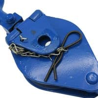 0.25 Ton 75MM London Pattern Snatch Block With Safety Hook - 6MM Wire Rope Safety Lifting Tested