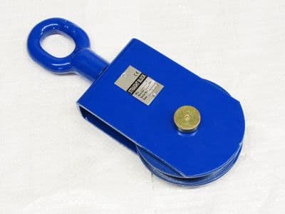 0.5 Ton 75MM Straight Block Blue Painted - Lifting Single Sheave 500KG