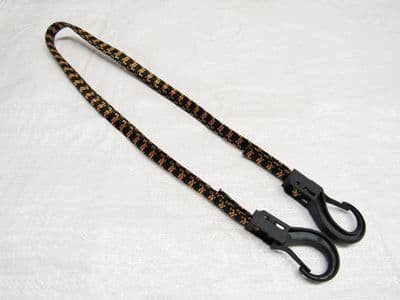 1 Metre X 15MM Adjustable Shock Cord EPDM Rubber Core With Plastic Hooks - Tie Down Polypropylene