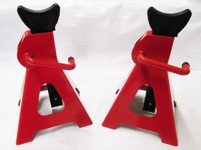 1 Pair: 6 Ton Heavy Duty Jack Stands - Car Van 4x4 Vehicle Support Ratchet Axle