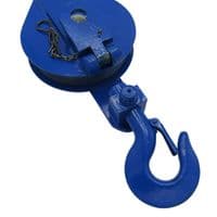 1 Ton 125MM London Pattern Snatch Block With Safety Hook - 10MM Wire Rope Safety Lifting Tested