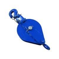 1 Ton 125MM London Pattern Snatch Block With Safety Hook & Nylon Sheave - 20MM Soft Rope Tested