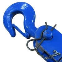 1 Ton 125MM London Pattern Snatch Block With Safety Hook & Nylon Sheave - 20MM Soft Rope Tested