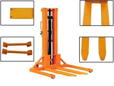 1 Ton x 2.8 Metre Straddle Leg Hand Stacker - 1000KG Fork Pallet Truck Manual