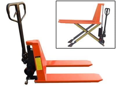 1000KG 1 Ton High Lift Scissor Hand Pallet Pump Truck - Fork / Trolley / Jack