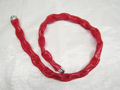 10MM X 1500MM Security Chain - Red Sheath Hardened Anti Theft Bike Gate Metre