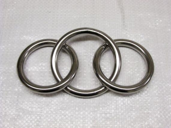 10MM x 70MM Stainless Steel Spectacles (Ring Sets) - Marine Netting Links