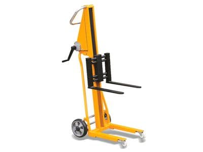 120KG x 1 Metre Mini Winch Stacker - Fork Pallet Manual Narrow