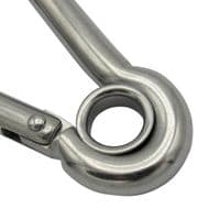 12MM Zinc Plated Carbine Hook With Eyelet - Marine Snap Gate Rope Karabina BZP