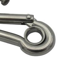 12MM Zinc Plated Carbine Hook With Eyelet - Marine Snap Gate Rope Karabina BZP