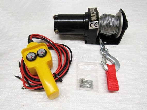 12V 2000LB Electric Recovery Winch - Trailer Truck Boat ATV Car Van Wired Remote