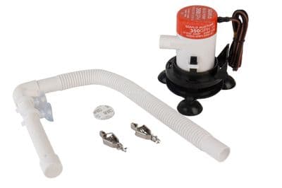 12V 350GPH Portable Aerator Kit - Fishing Live Bait Air Pump Boat Tank