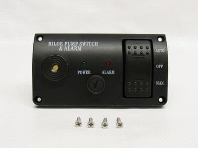 12V Alarmed Bilge Pump Switch - Panel Boat Yacht Alarm Float