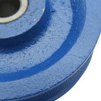 150MM Blue Painted Cast Iron Sheave With Bush - 16MM Wire Rope Spare Replacement