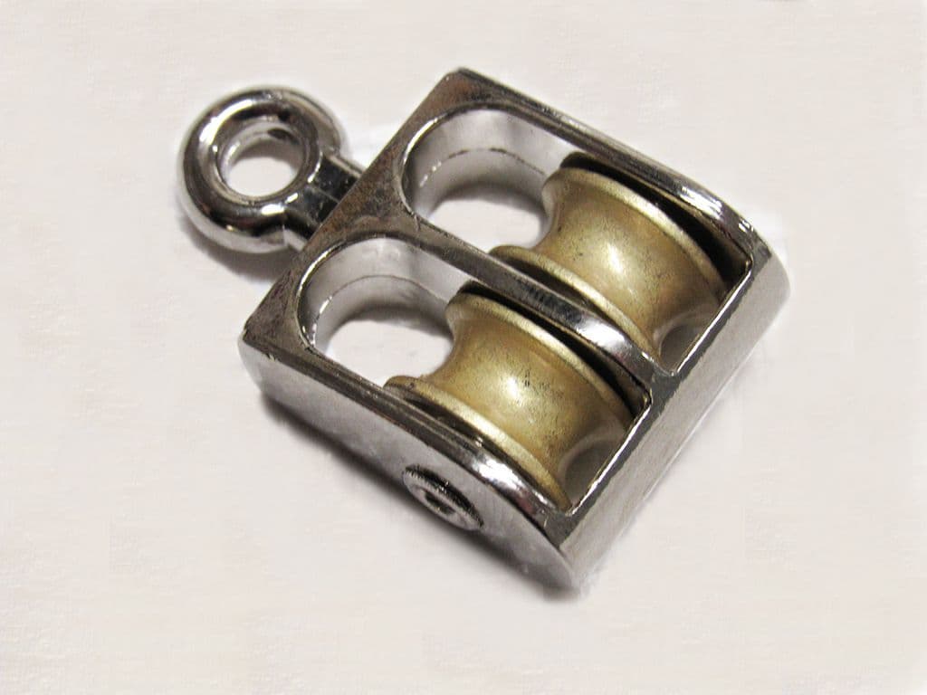 15MM Awning Pulley Double Cast Sheave Fixed Round Eye Rope Pulling