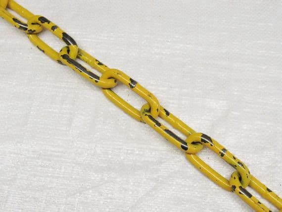 16MM Grade 80 Yellow Painted Long Link Chain - 32000KG Fishing Trawling Lashing