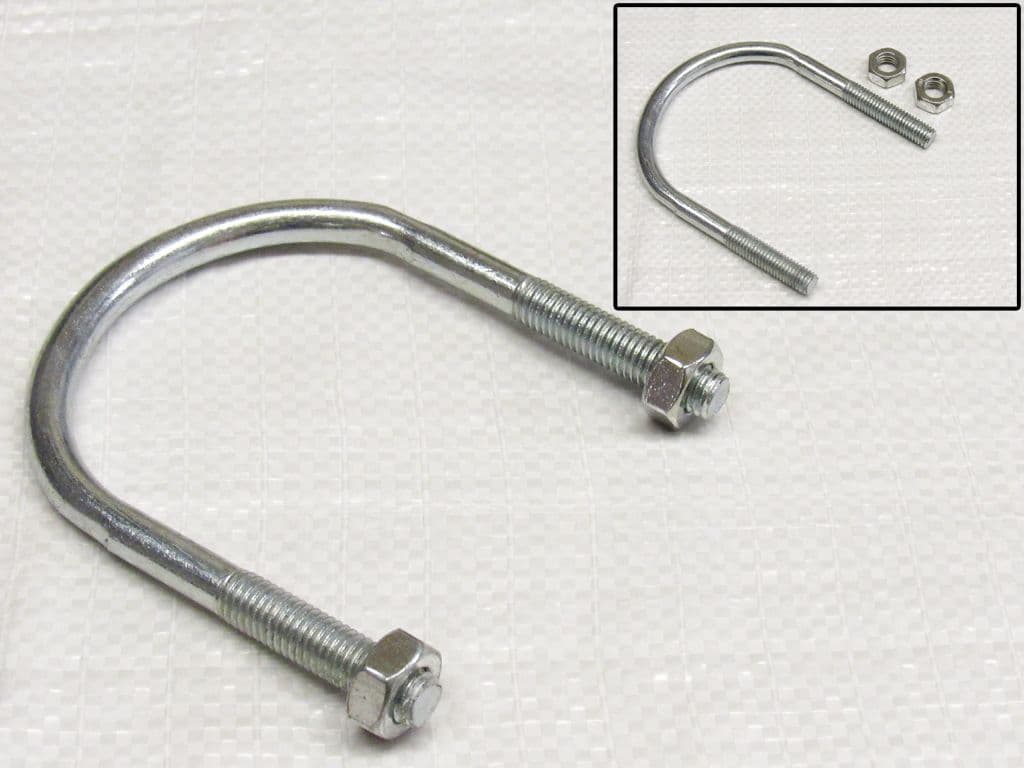 16MM x 220MM Zinc Plated U Bolt With 2 Hex Nuts Clamp Pipe Tube Marine