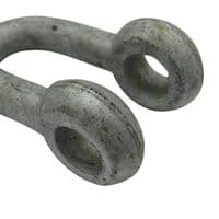 17 Ton Safety Pin Galvanised Dee Shackle - 17000KG Upset Forged Tested Certified