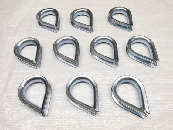 18MM Wire Rope Galvanised Thimbles x10 | SecureFix Direct