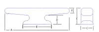 2 Hole Aluminium Cleat (200MM Anodised Deck Boat Secure Tie Rope Hold Marine Dock Yacht)