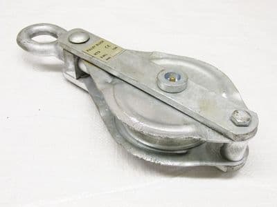 2 Ton 150MM Galvanised Single Sheave Block With Eye - 20MM Wire Rope Safety Lifting
