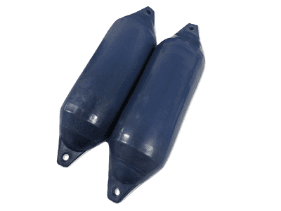 2 x Castro 15CM Blue Inflatable Fenders - Bumper Protection Hull Vessel Buoy