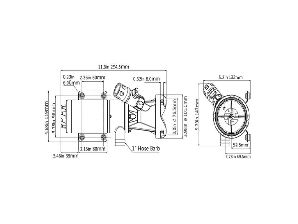 24V Self Priming Waste Macerator Pump SecureFix Direct