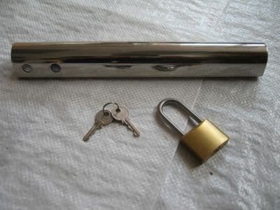 280MM 2 Hole Lock Outboard Motor Lock And Brass Padlock Stainless Steel - Security Secure