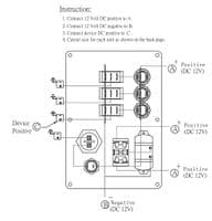 3 Gang Switch Panel 12V with Horn & Battery Test (Boat Marine)