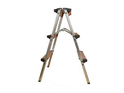 3 Step Hop Up Step Up ladder - Fold Away Lightweight Heavy Duty Aluminium