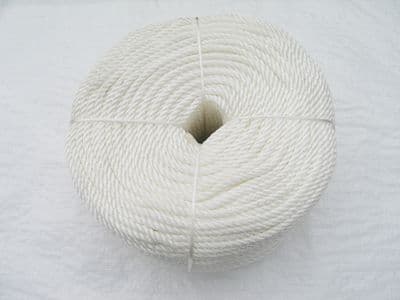 3 Strand White Nylon Rope 6MM X 220M (Mooring Anchor Boat Rigging Marine)