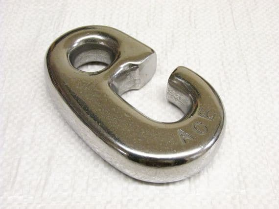 3 Ton Stainless Steel G Hook - Fishing Trawling Net Recessed Link Gee