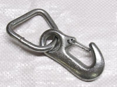 3.5 Ton Zinc Plated Winch Eye Hook With Dee Ring - 3500KG Snap