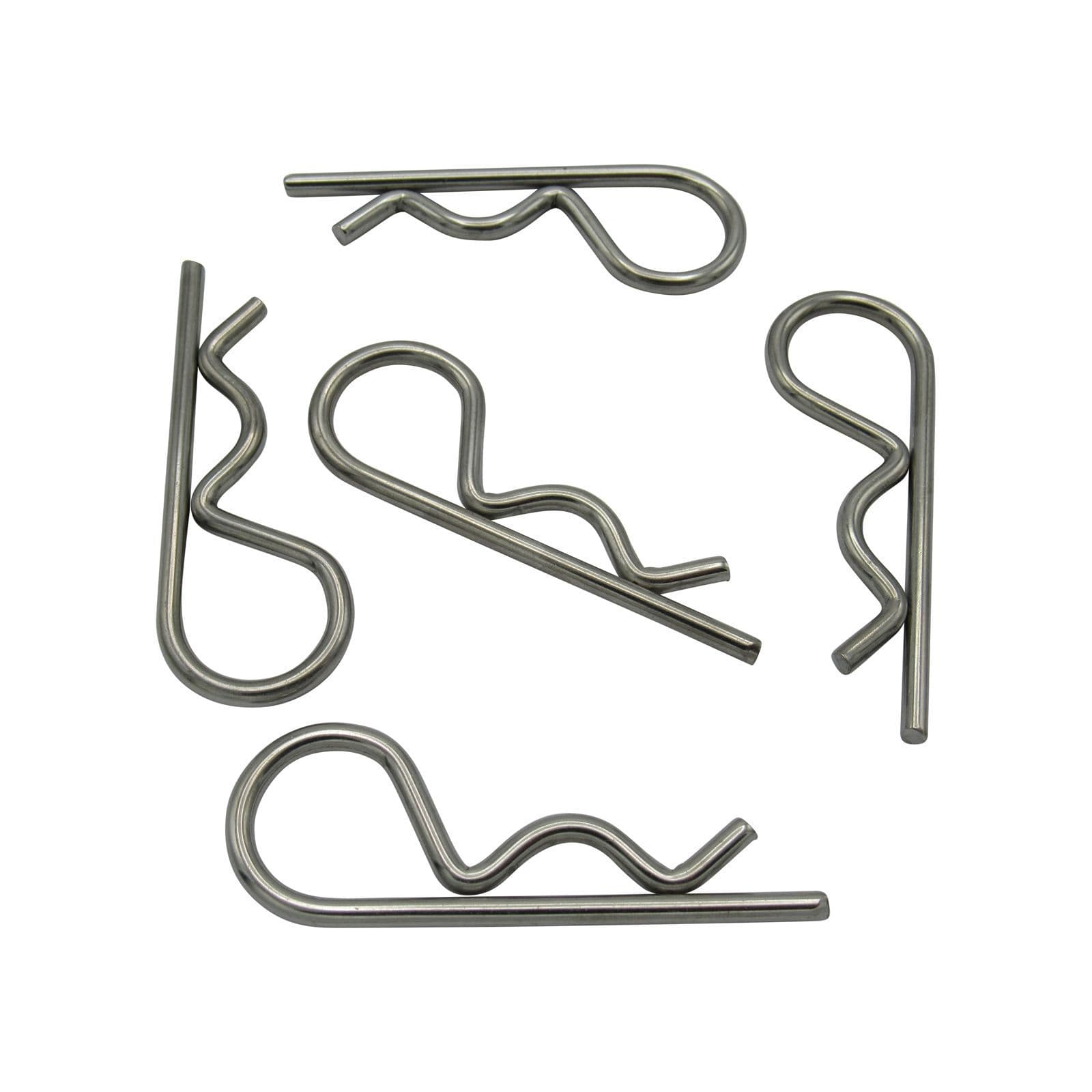 10 Pièces Pinces à Broche D'Attelage (R Clip) 3x50mm - Acier Inoxydable 304, Marque Uxcell