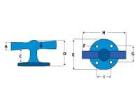 4'' Galvanised Round Base Bollard Cleat - Mooring Rope Galv Deck Marine