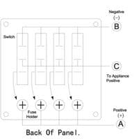 12V 4 Gang Switch Panel 12V | Securefix Direct