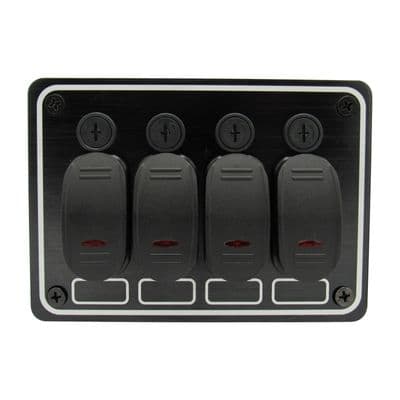 4 Gang Switch Panel 12V Waterproof (Rocker Boat Marine)