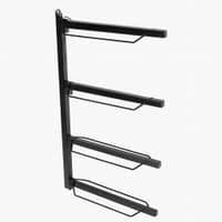 Black 4-Rung Saddle Rack Stand | SecureFix DIrect