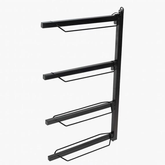 Black 4-Rung Saddle Rack Stand | SecureFix DIrect