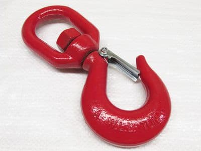 4.5 Ton Swivel Hook With Safety Catch (4500KG Red Painted Tested Certified)