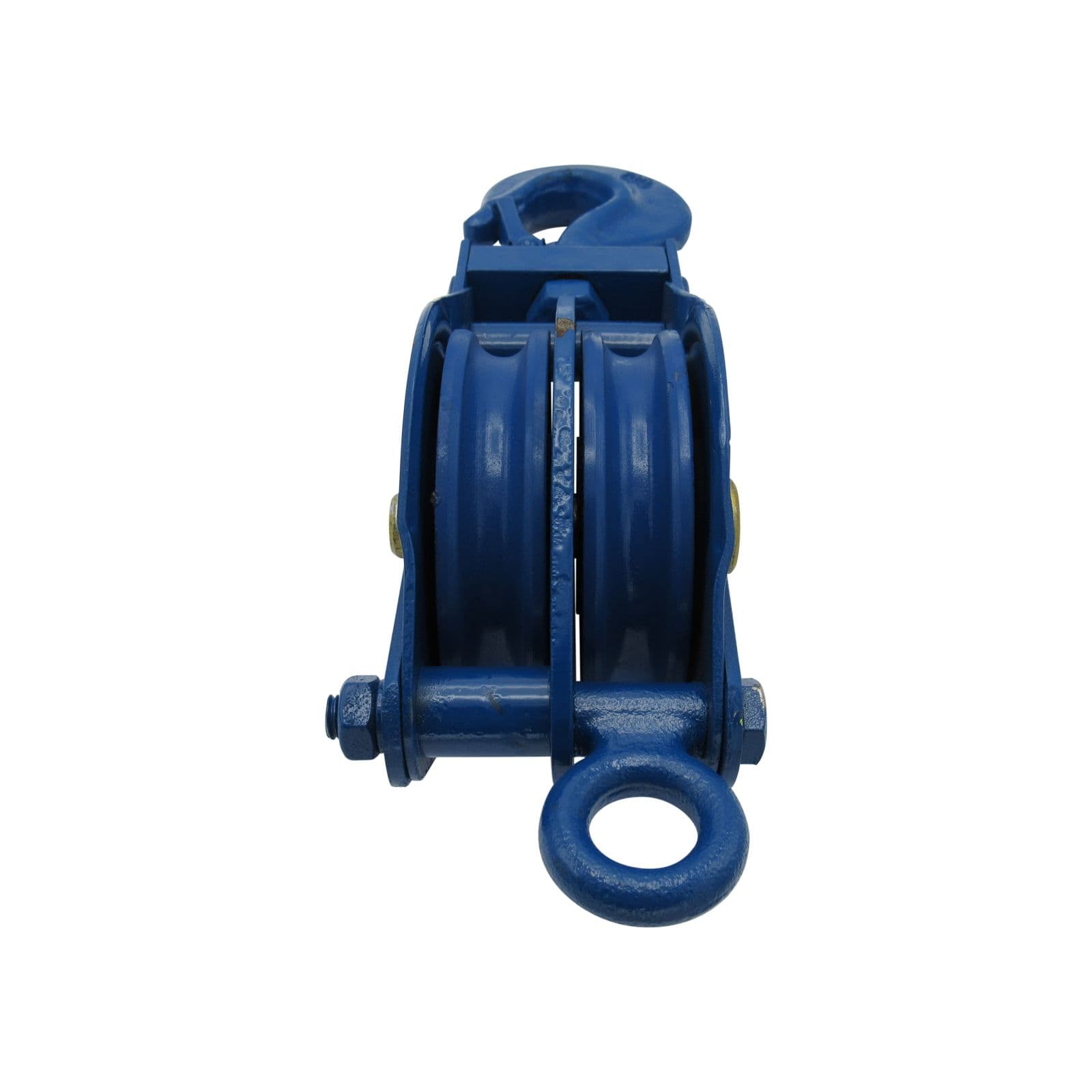 5 Ton 250MM Double Block With Hook Blue Painted - 22MM Pulley Wire Rope ...