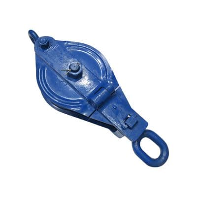 5 Ton 250MM Snatch Block With Swivel Eye Blue Painted - 22MM Wire Rope Safety Lifting