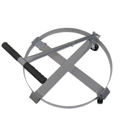 55 Gallon Drum Dolly Trolley with Handle & Caster Wheels (Heavy Duty Oil Barrel Cart)