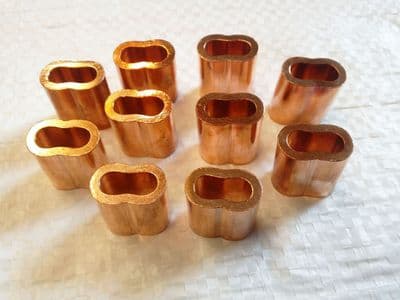 Double Barrel Copper Ferrules (For Use With Rigging Tool)